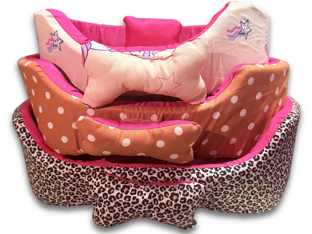 Premium cozy pink bed for dogs and cats